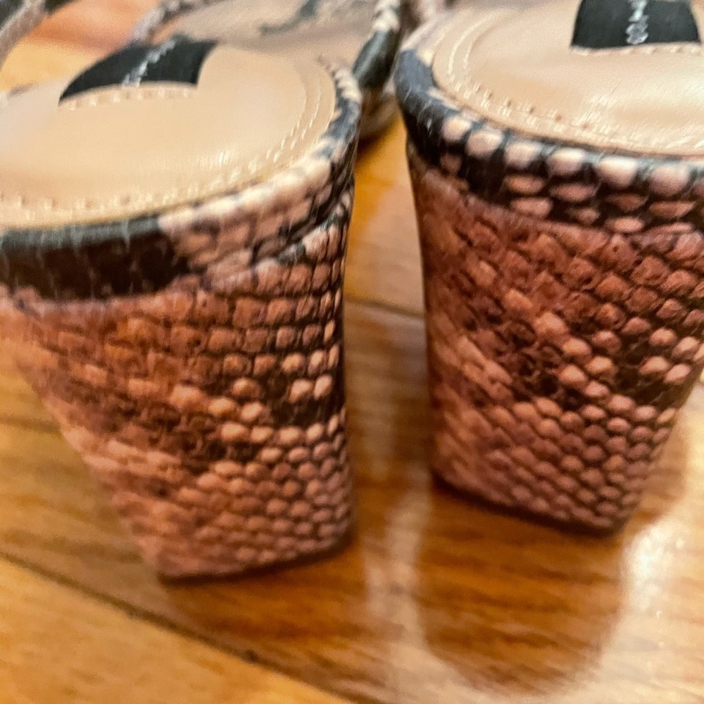 Steven By Steve Madden Python Heeled Sandals Size… - image 7